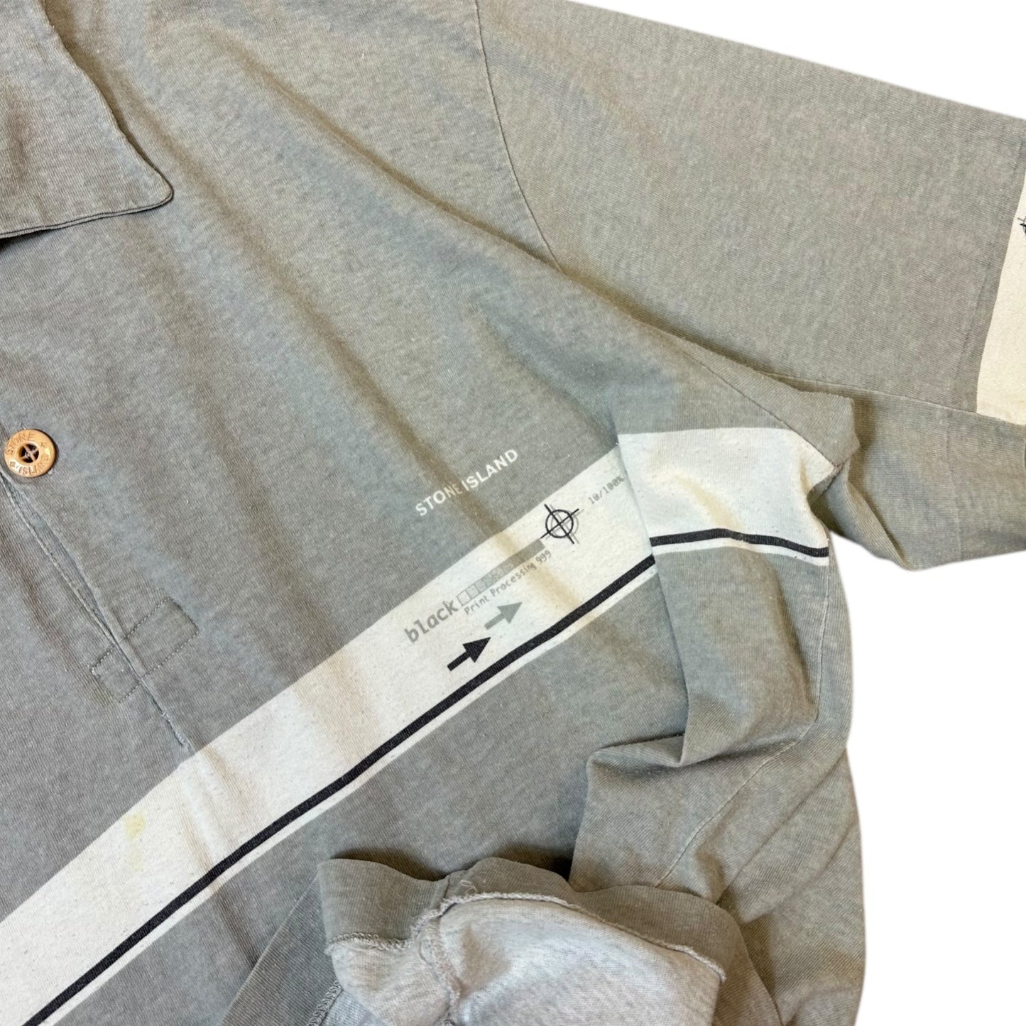 1999 Vintage Stone Island Grey Polo Shirt
