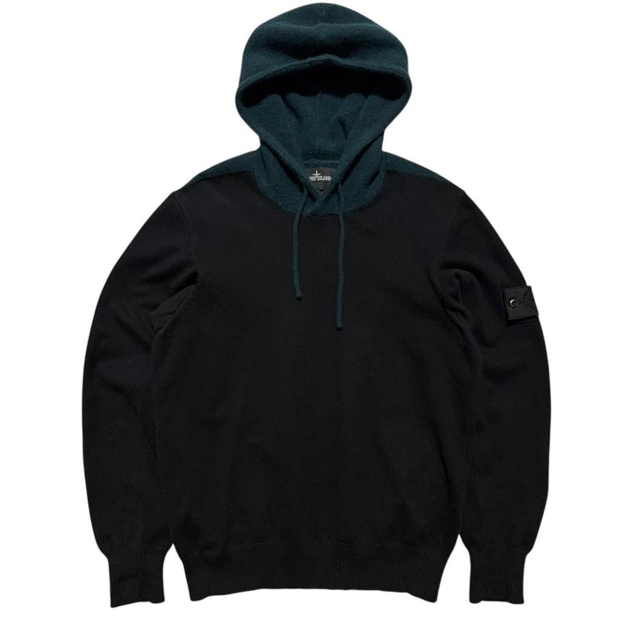 Stone Island Shadow Project Wool Pullover Hoodie | Medium, Black