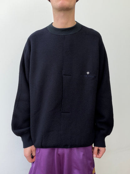 Stone Island 80s Pass-Through Pocket Jumper | X-Large, Black