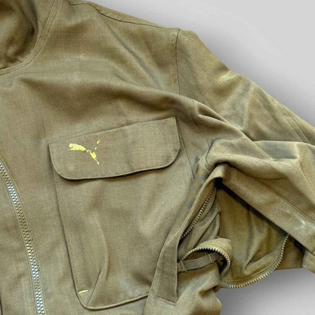 2000's Puma Sidewinder Zip Jacket L | O/S, Olive