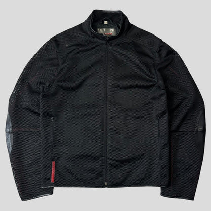 Prada Sport SS00 SAMPLE Mesh + Leather Moto Jacket - IT54 | Default Title, Multicoloured