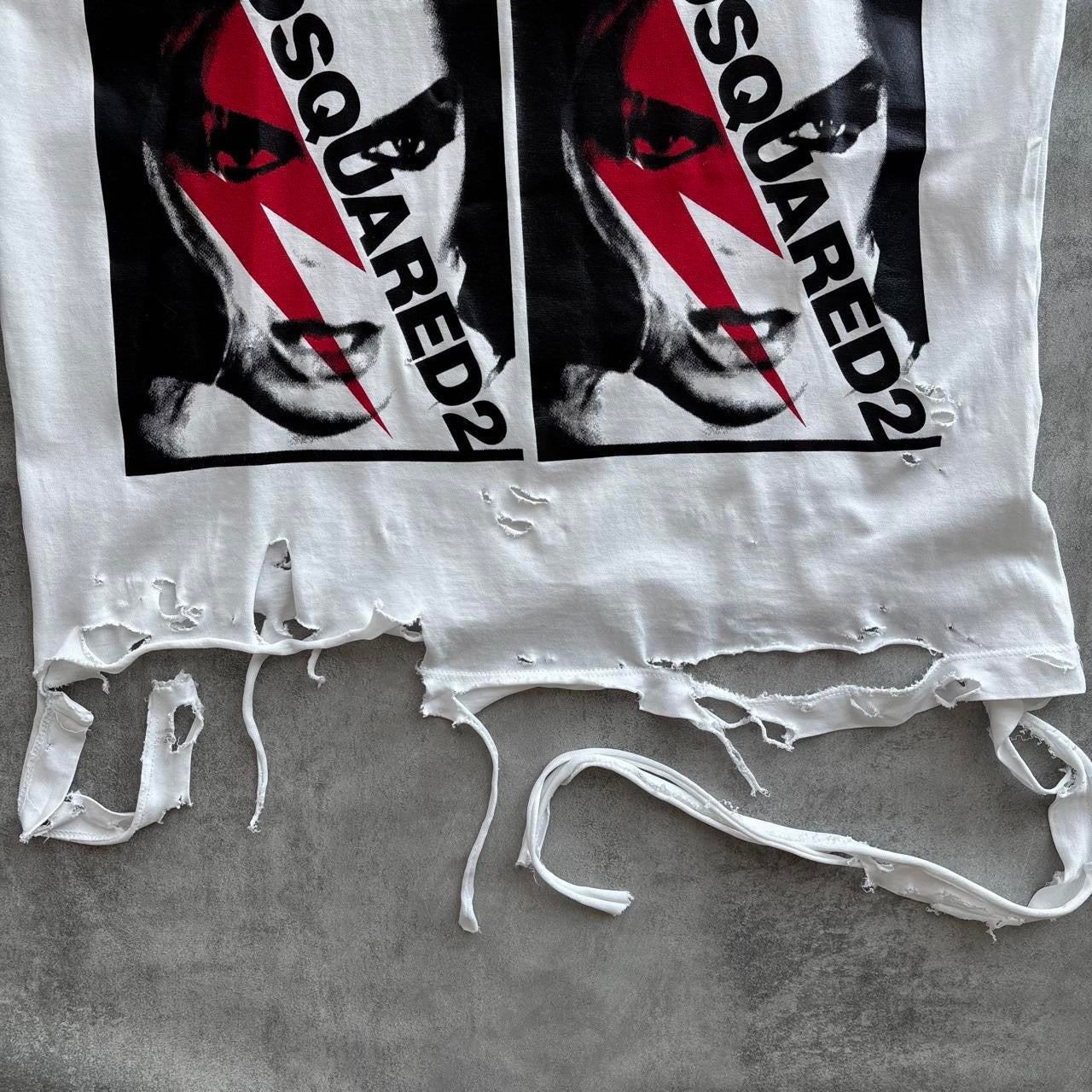 DSQUARED2 DISTRESSED T-SHIRT | O/S, Red