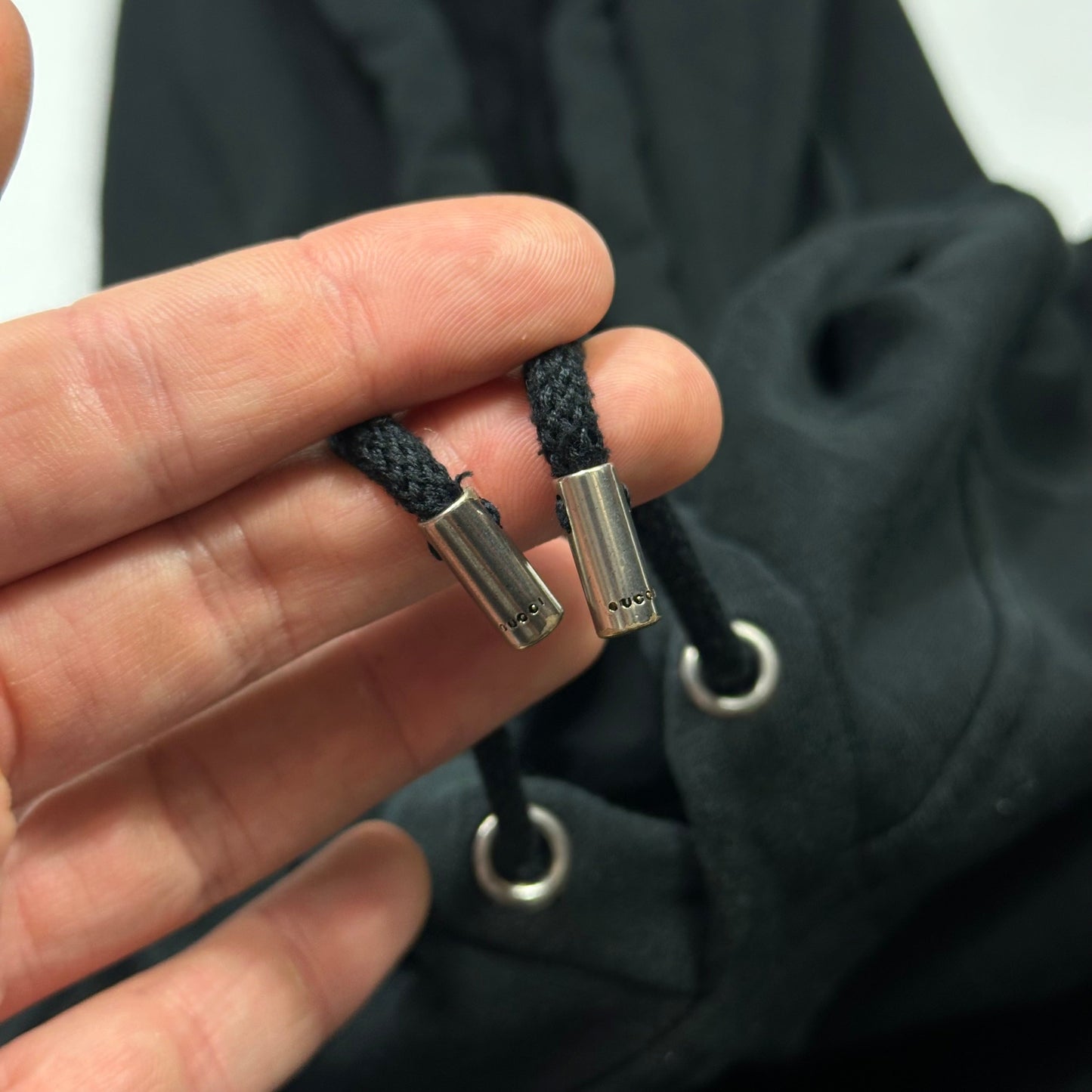 Gucci 2007 Crest Logo Web Stripe Teddy Cotton Hoodie - M