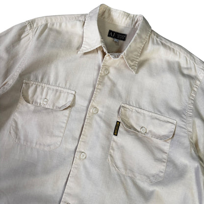 Armani Jeans 00’s Dual Pocket Linen Shirt L | Large, Cream