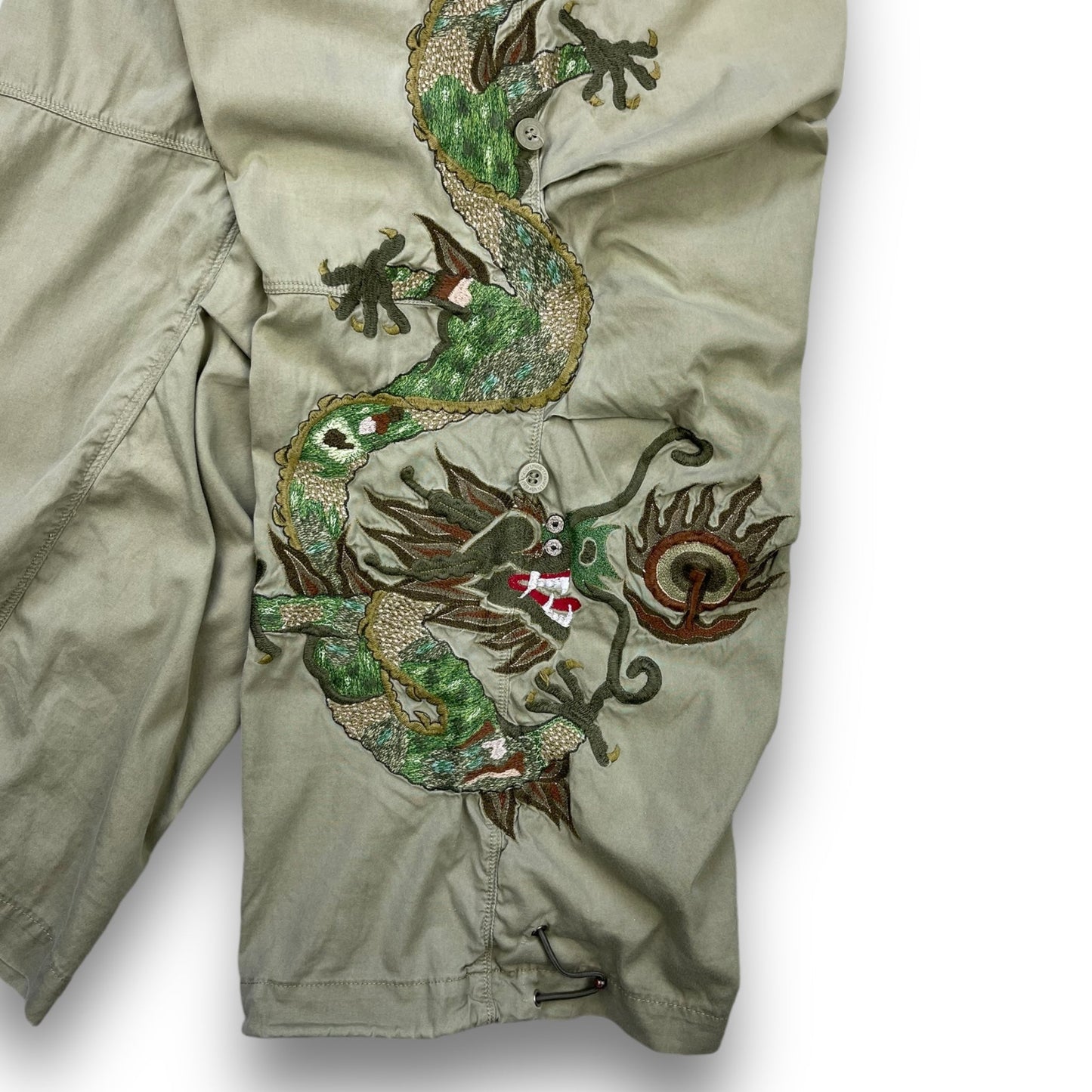 2002 Maharishi Embroidered Dragon Snopants (L) | Default Title, Red
