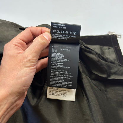 Prada 2024 Brown Velvet Velour Plaque Logo Boxy Jacket - M/L