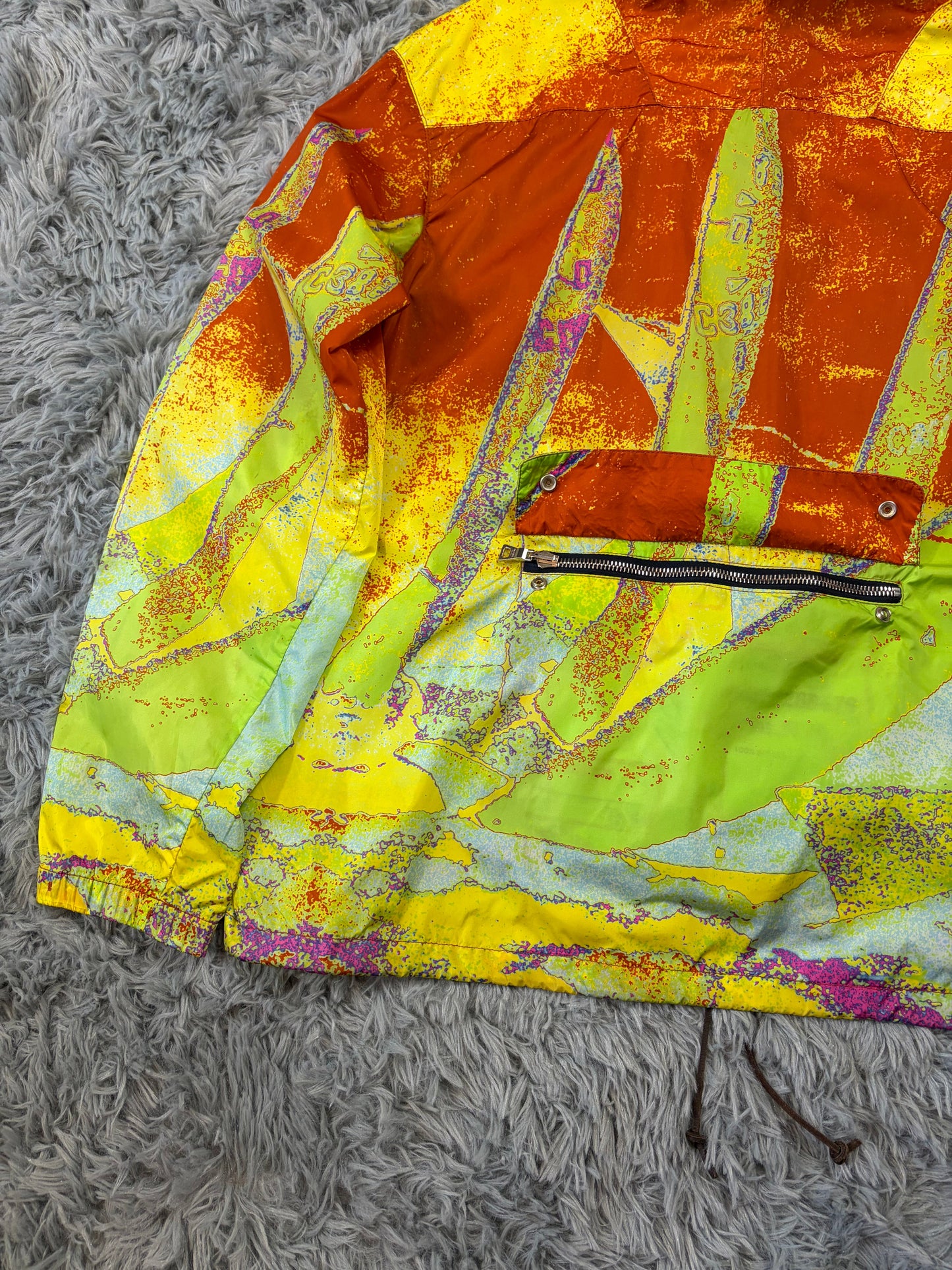 Prada Sport 00’s Thermal Sailing Heatmap Nylon Bag Jacket - S/M | O/S, Orange, Yellow, Multicolor
