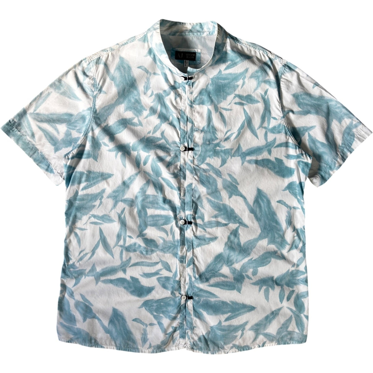 Armani Jeans 00's Botanic Pattern Button Loop Shirt L | Large, Multicoloured