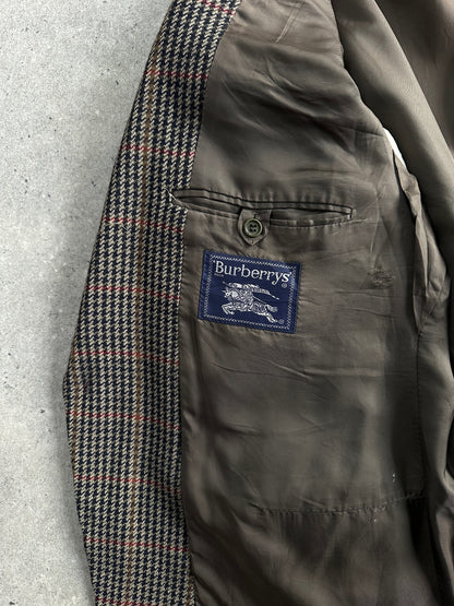 Burberry 1990s Wool Cashmere Check Blazer - 44R/XL