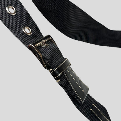 Prada Milano 00’s Nylon & Patent Leather Crossbody Bag