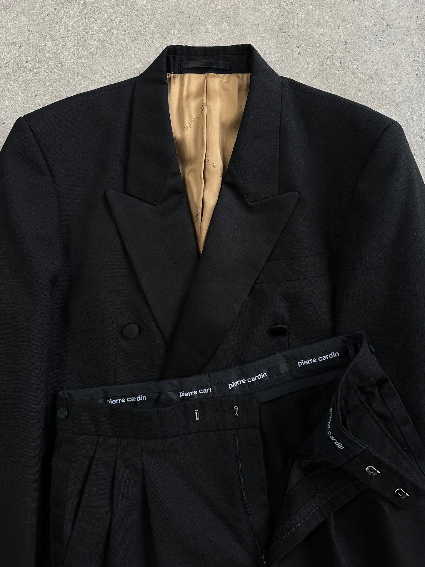 Pierre Cardin Wool Tuxedo Double Breasted Suit - 38R/W28-30