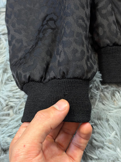Saint Laurent SS14 Hedi Slimane Black Leopard Bomber Jacket - IT48 | O/S, Black
