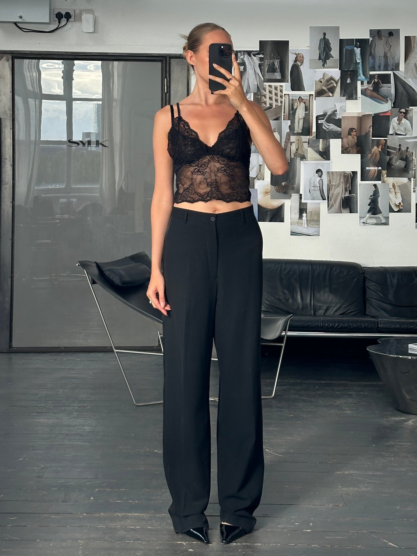 Vintage 2010s Lace Bralette Top - L