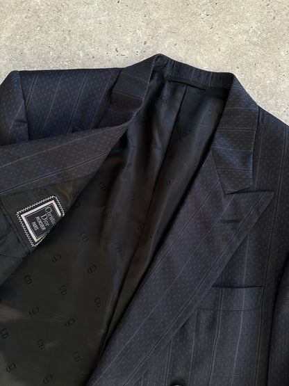 Christian Dior Wool Silk Double Breasted Print Blazer - 40R/L