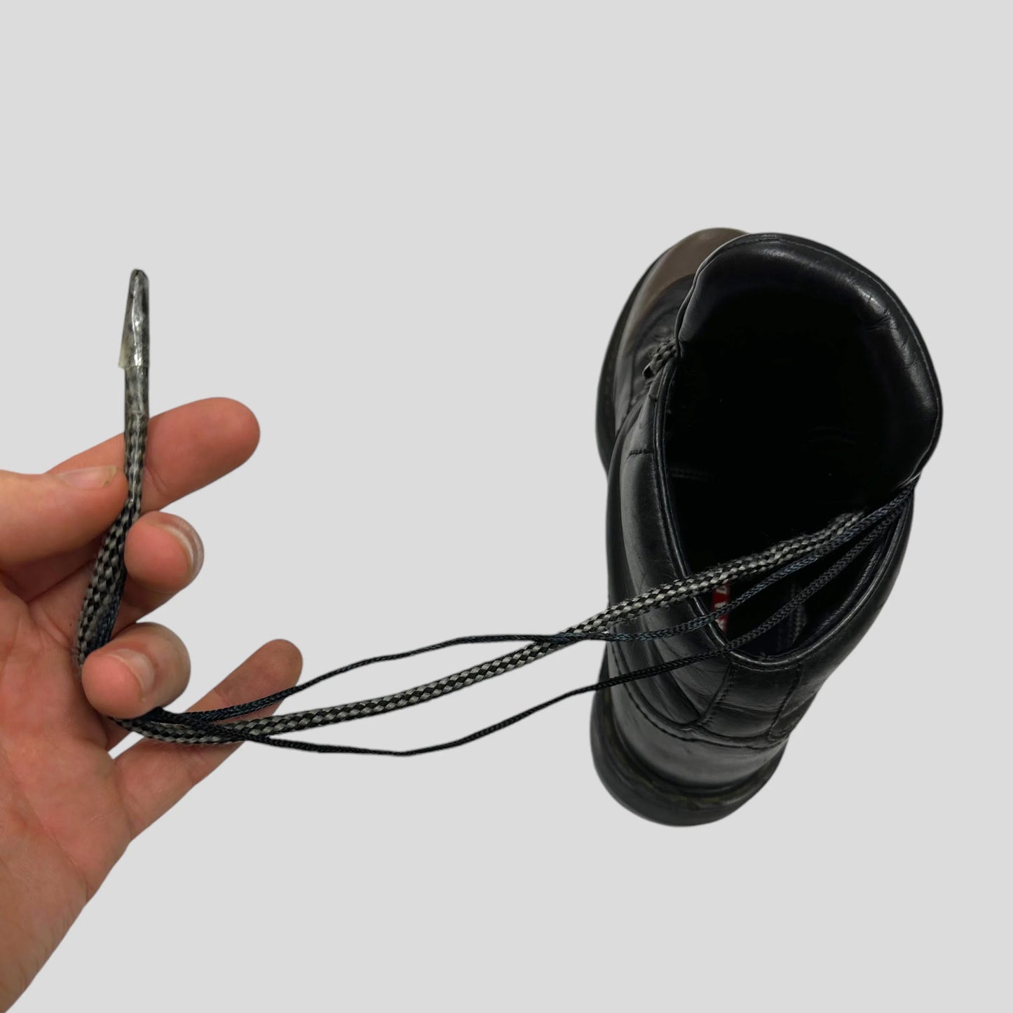 Prada Milano Leather Combat Boots - UK4.5/5