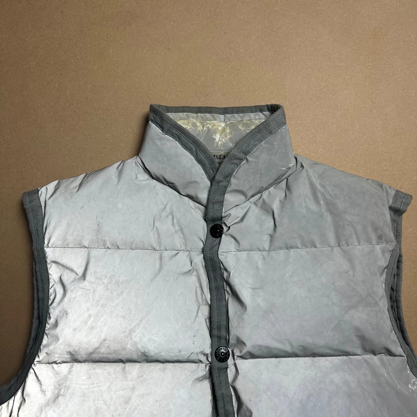 A/W 1993 Chrome Silver Goose Down Reflective Gilet
