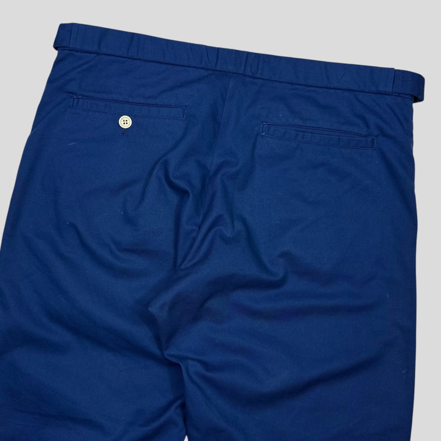 CDG SHIRT 90’s Blue Polycotton Adjustable Trousers - M