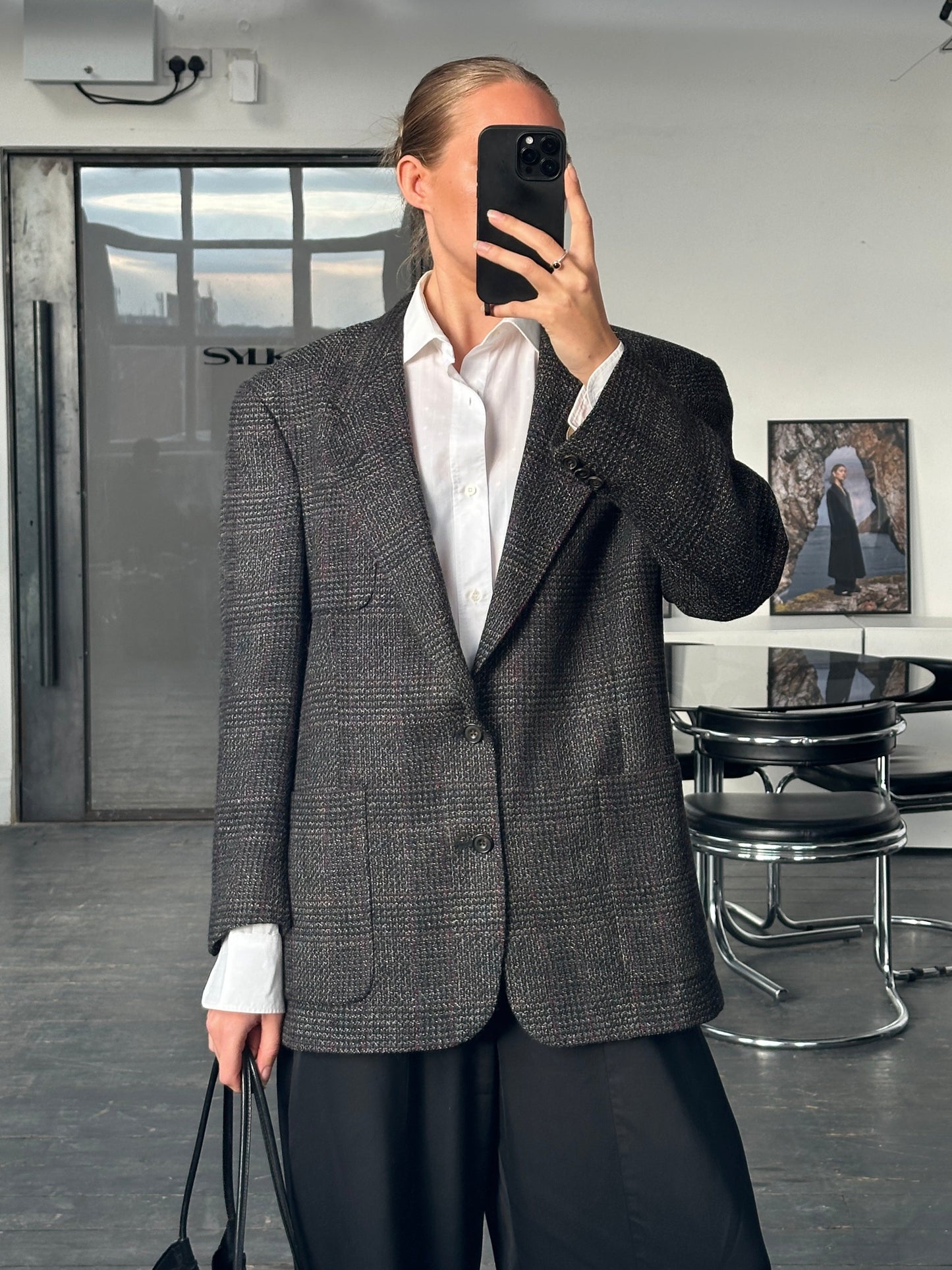 Christian Dior Monsieur 1980s Pure Wool Tweed Single Breasted Blazer - 44R/XL