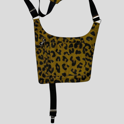 Dries Van Noten SS16 Cheetah Print Holster Suspender Harness Bag