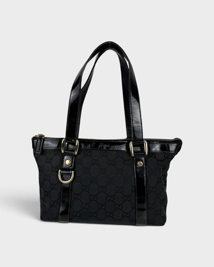 90s Gucci GG Monogram Mini Abbey Handbag Black/Brown | O/S, Multicoloured