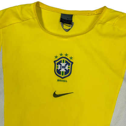 Nike Brazil 2002 Shirt In Yellow ( M )