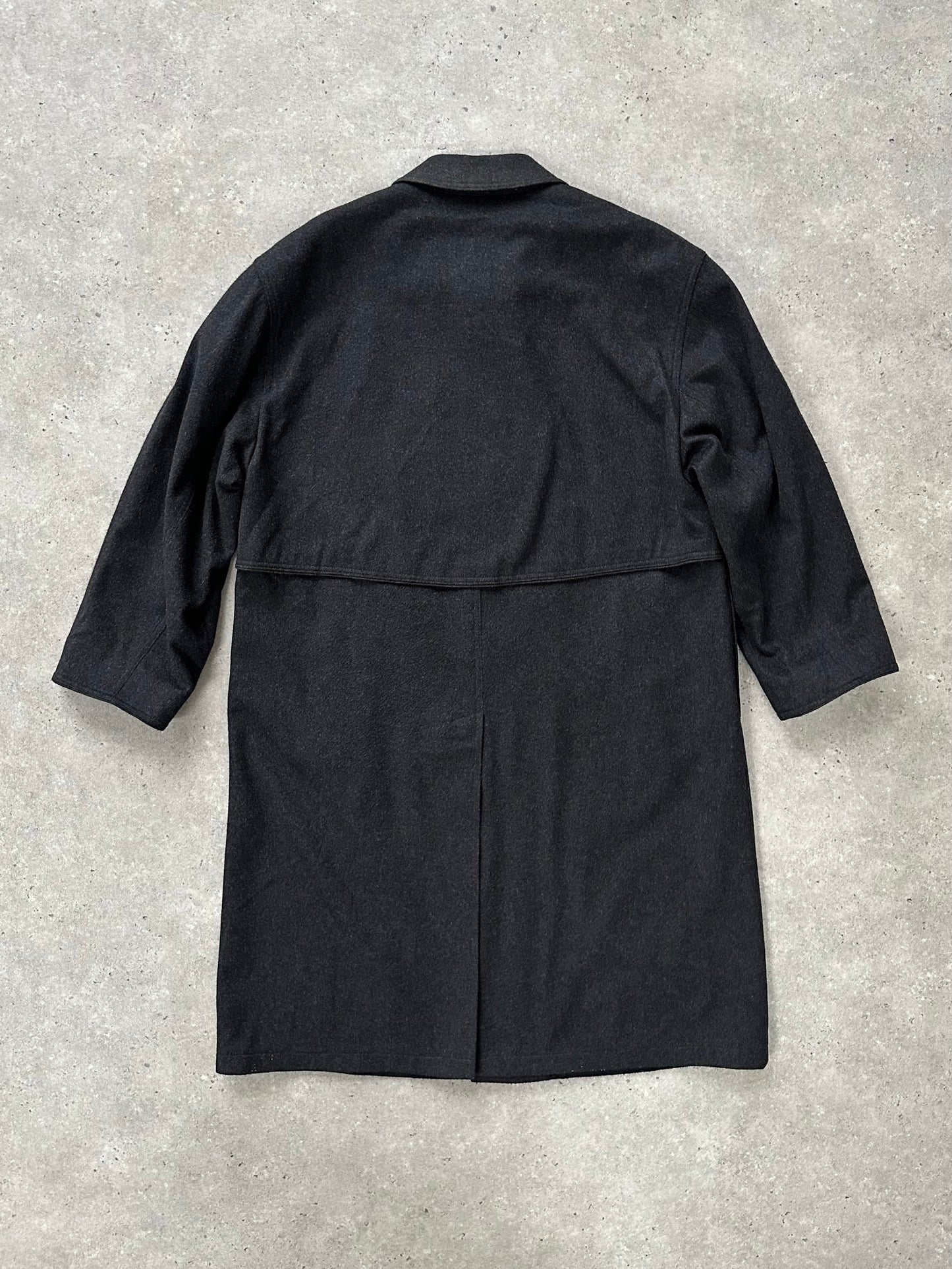 Vintage 1990s Wool Cashmere Concealed Placket Coat - XL