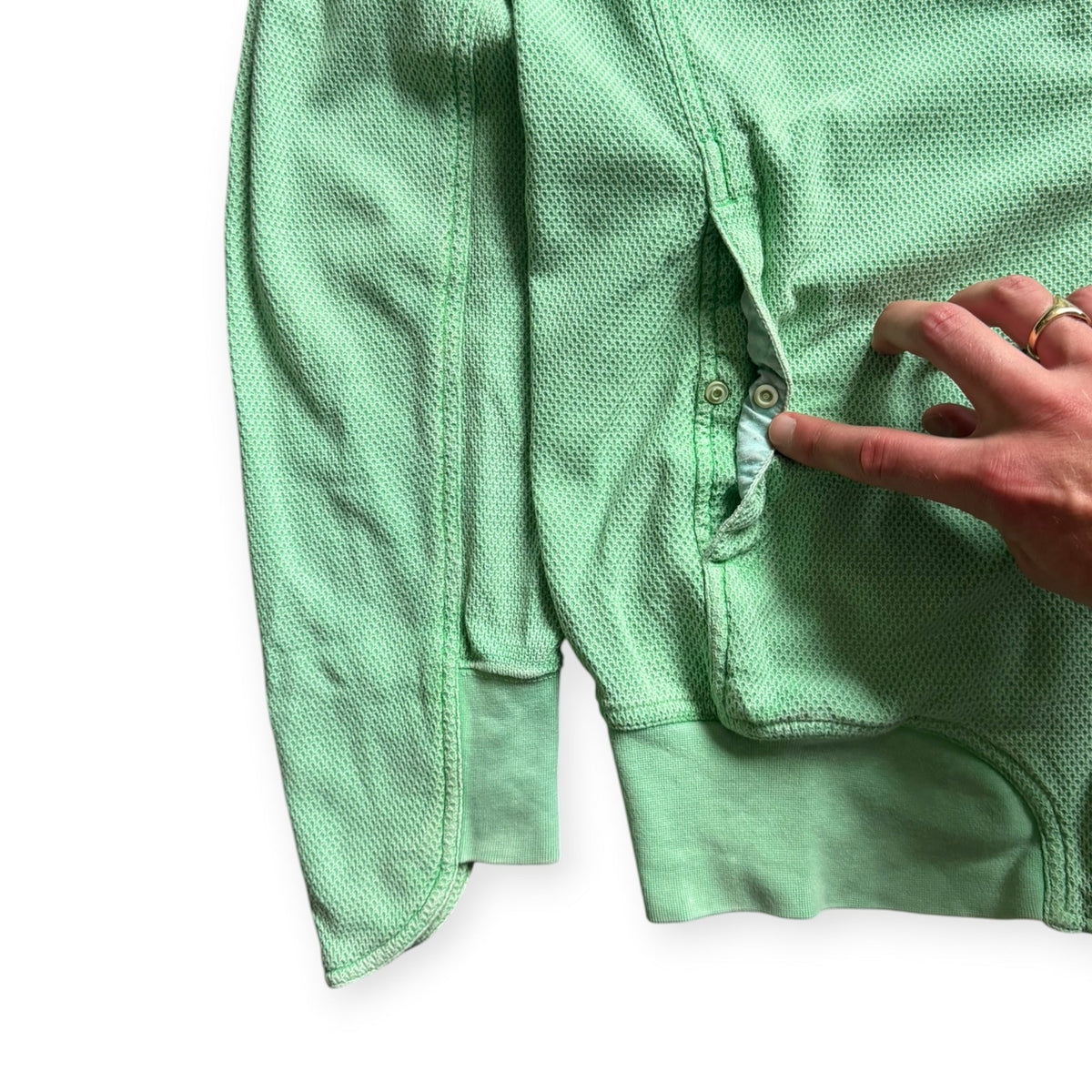 2000's Maharishi Corn Knit Ninja Hoodie (L) | Large, Green