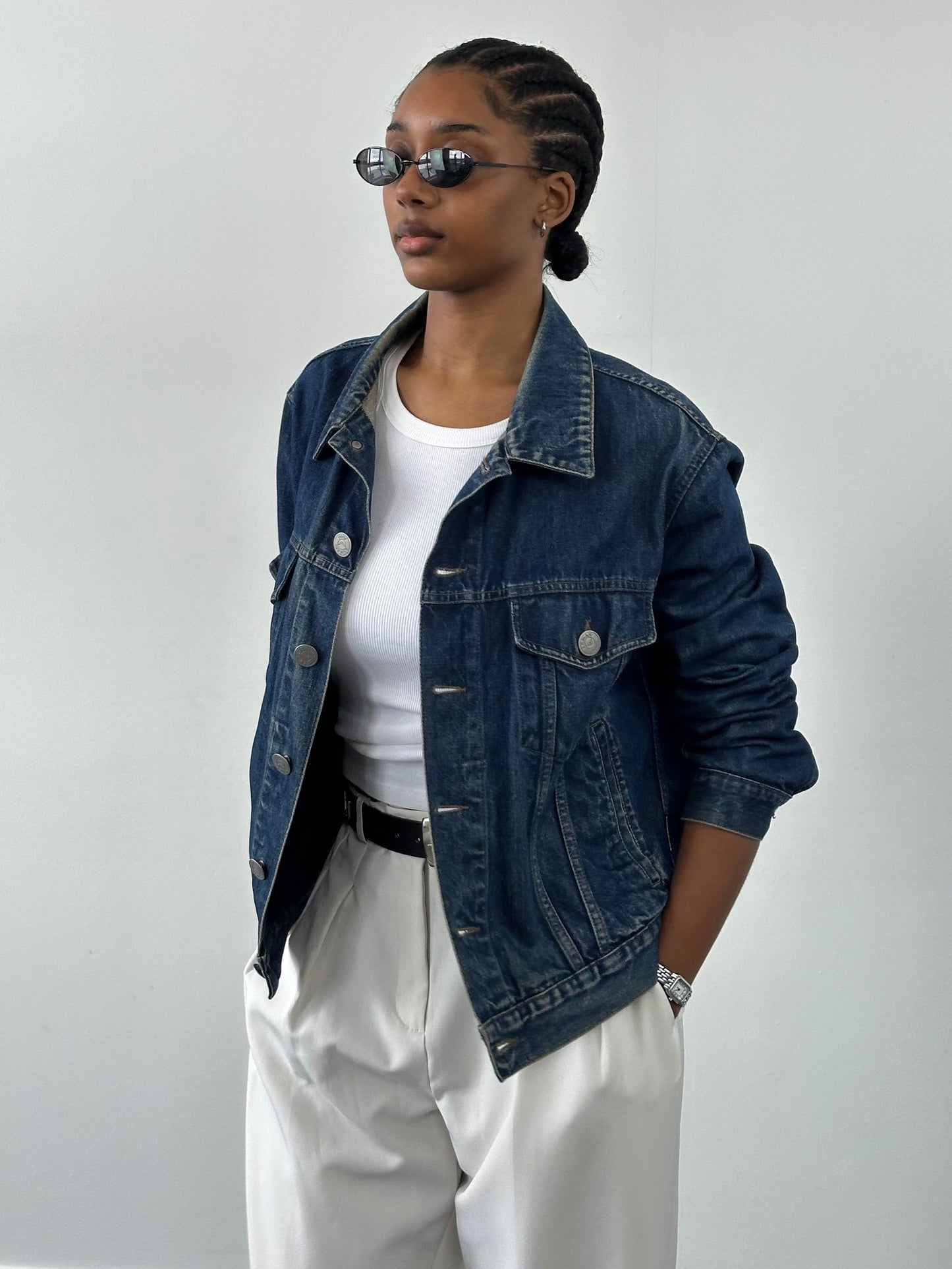 Armani Jeans 1900s Mid Wash Denim Jacket - M/L