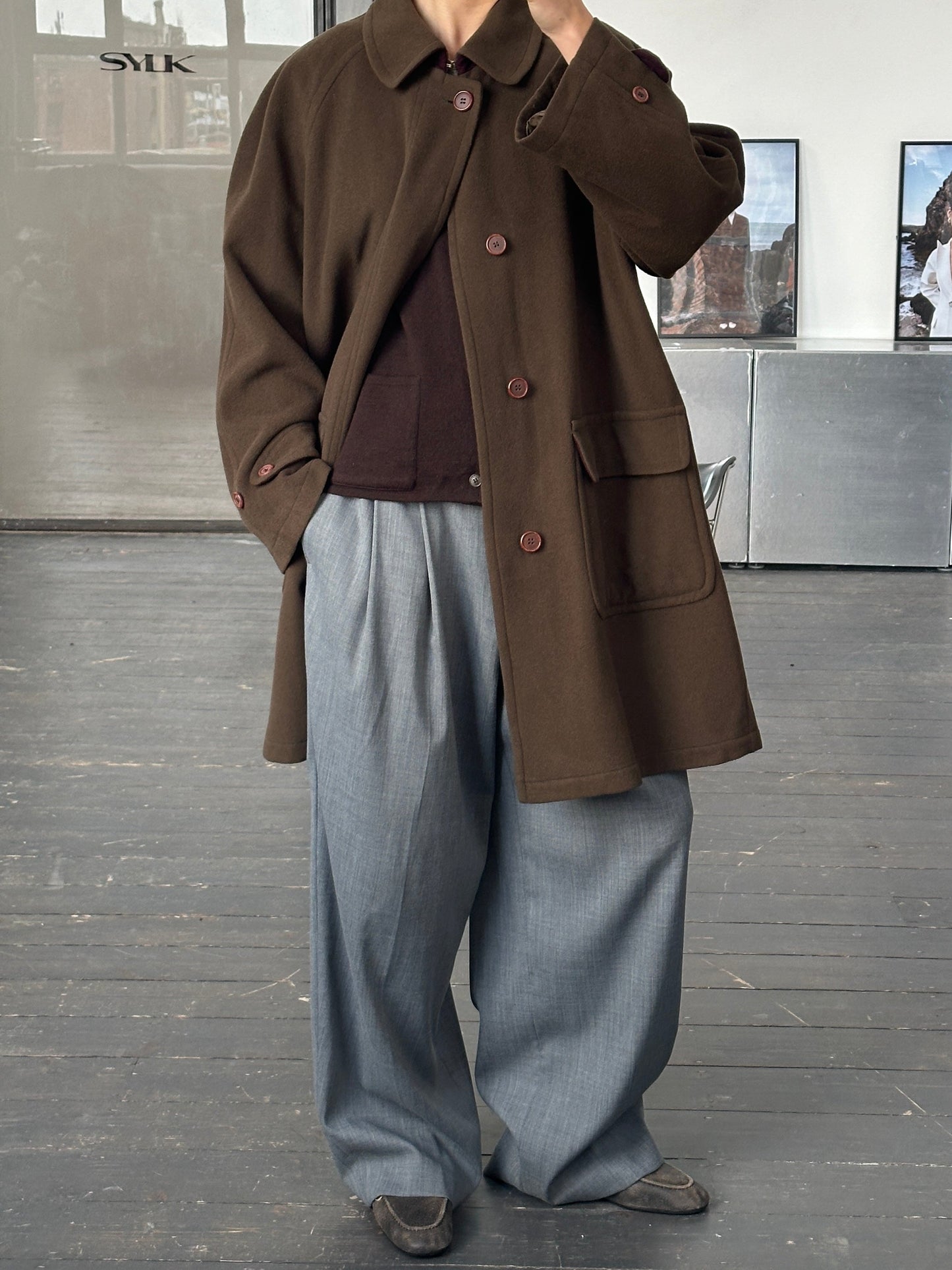 Missoni 1990s Wool Concealed Placket Coat - XXL