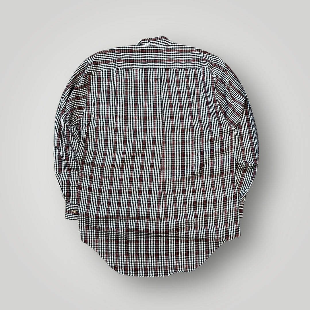 Issey Miyake Band Collar Check Shirt M