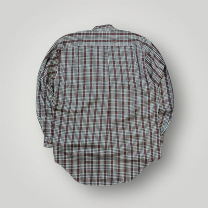 Issey Miyake Band Collar Check Shirt M