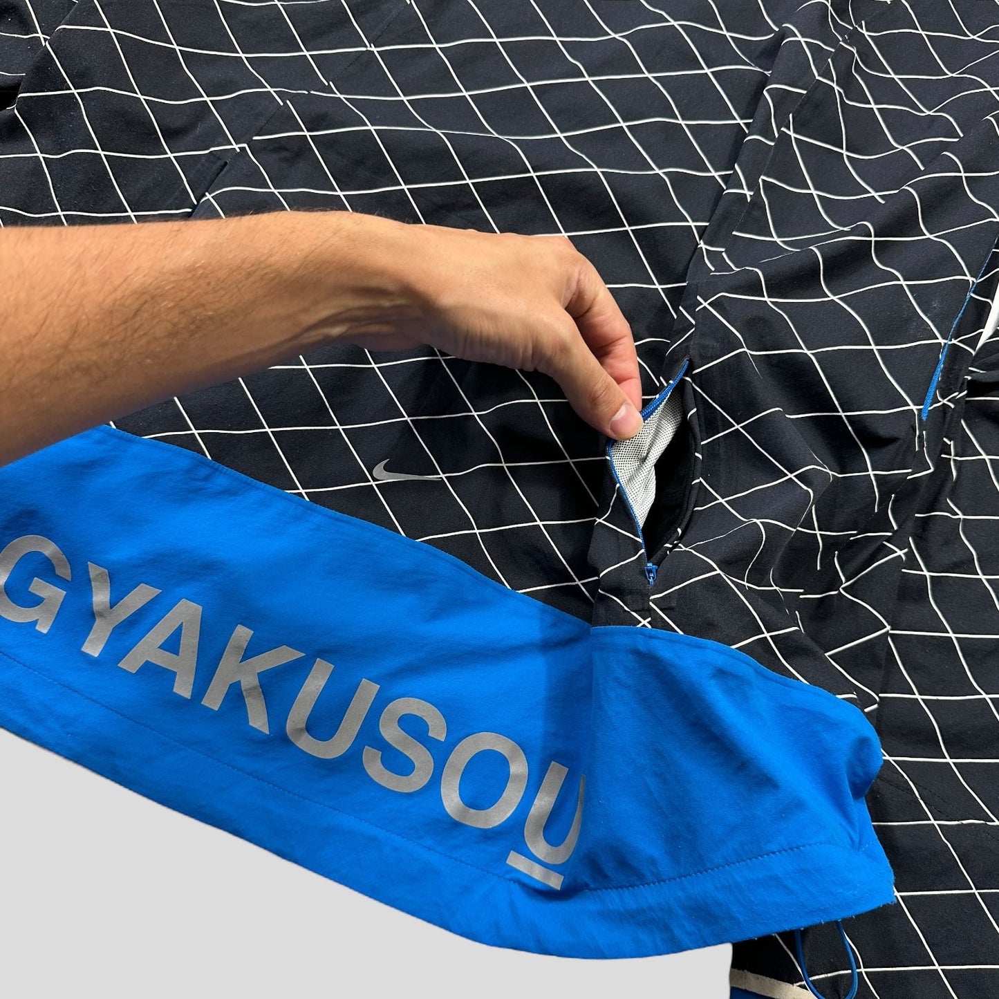 Nike Gyakusou 2015 x Undercover 3m Diamond Asymmetrical Taped Seam Jacket - XL (L) | Large, Blue