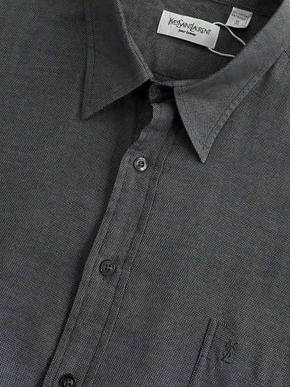 Yves Saint Laurent Pour Homme 1990s Cotton Logo Shirt - XL