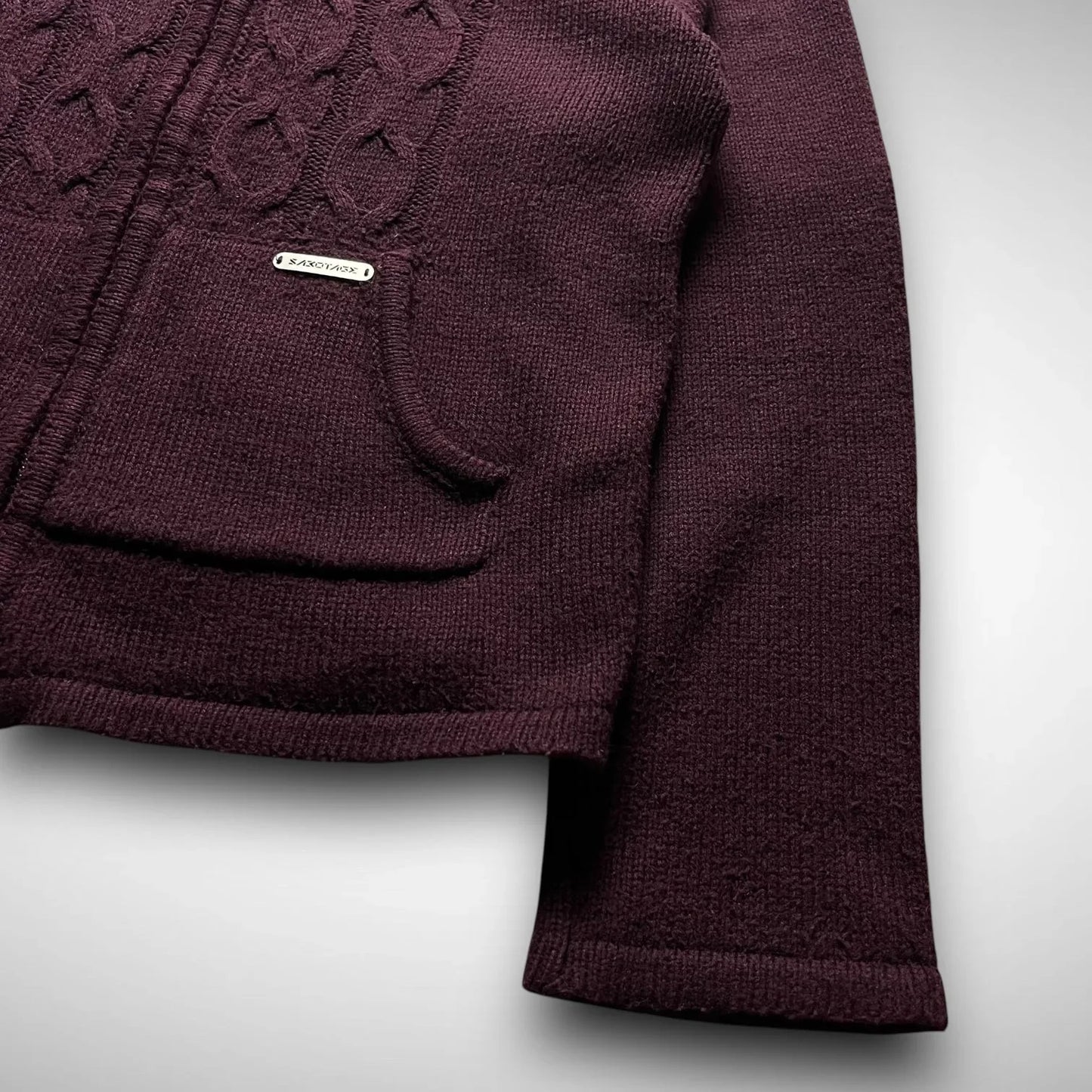 Sabotage Knitted Zip-Up Hoodie (1990s)