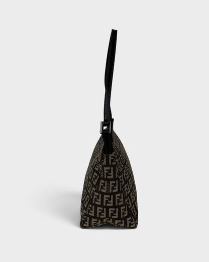 90s Fendi Zucca Brown Shoulder Bag | O/S, Multicoloured
