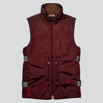 Prada Sport 1999 Nylon Bondage Mesh Padded Gilet - IT48 (S/M)