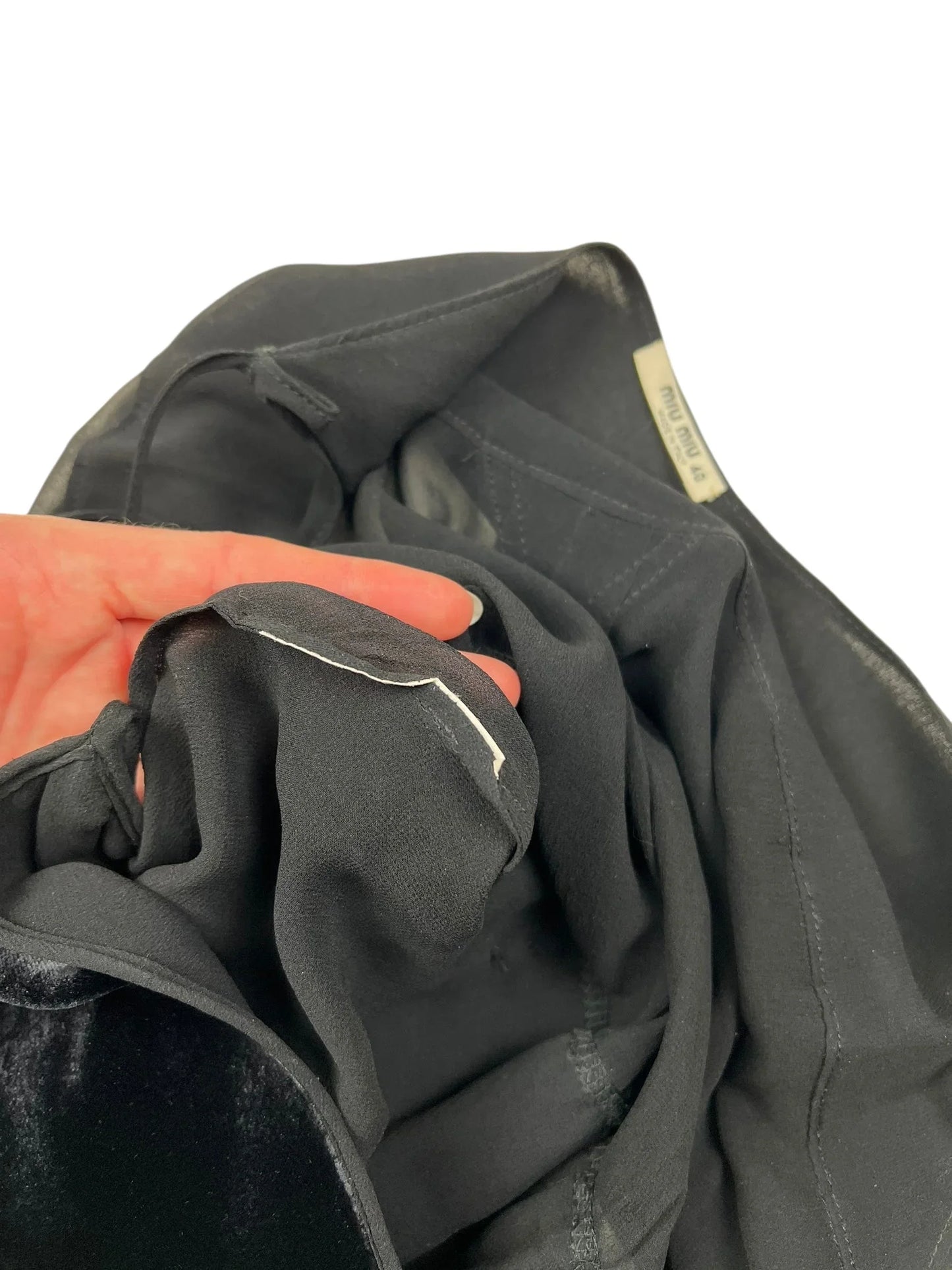 Miu Miu 1990s velvet sheer slip dress