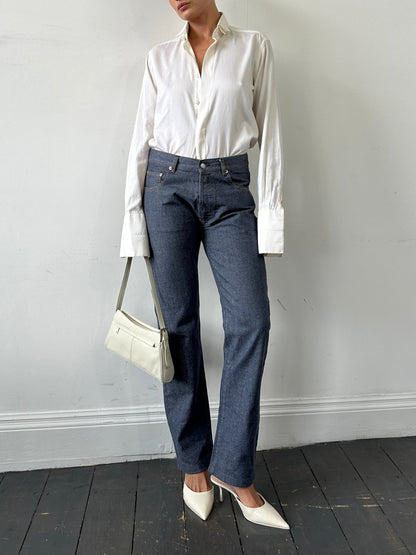 Fiorucci 1990s “Safety Jean” High Waisted Straight Leg Denim Jeans - W32