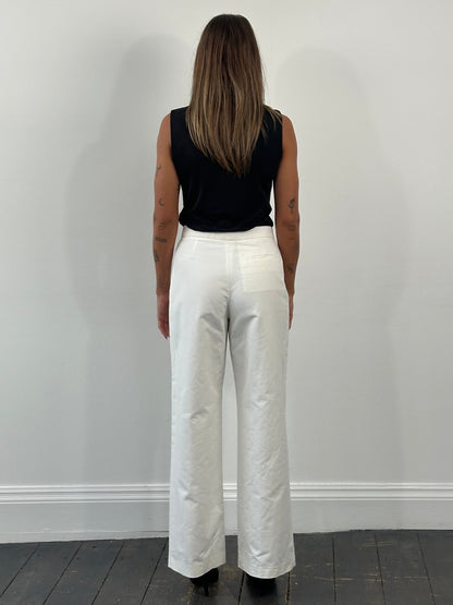 Jil Sander AW23 Pure Cotton Wide Leg Trousers - W28