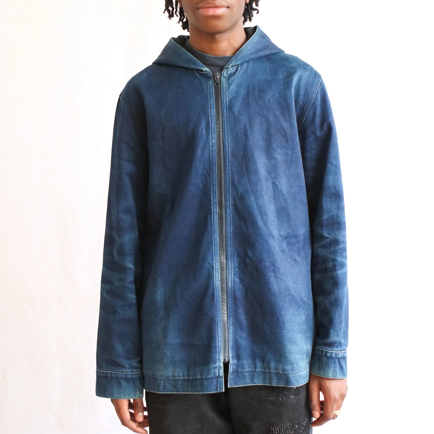 A.P.C. DENIM HOODED PARKA (S)  (S)