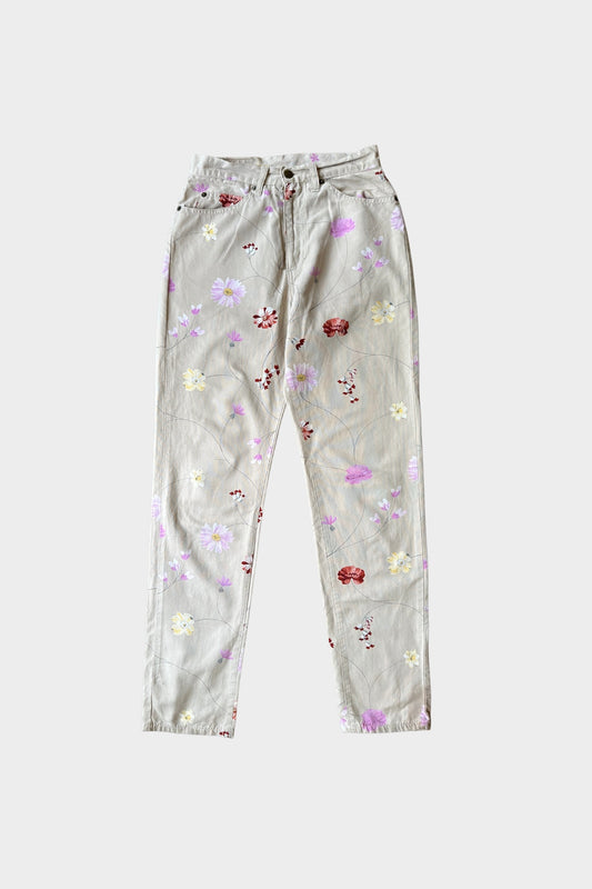 Kenzo Vintage Floral High Waisted Pants