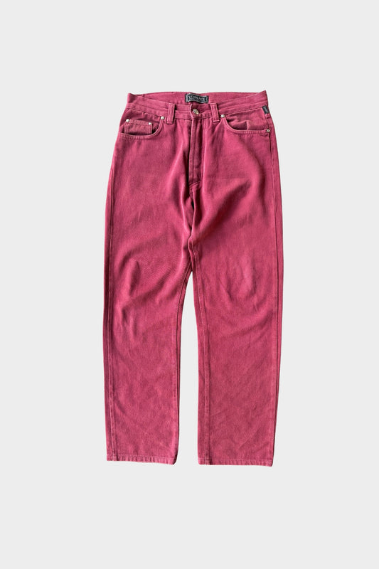 Versace Vintage Straight Leg Red Jeans 31