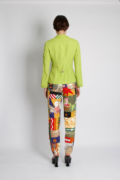 Moschino Vintage Sun Patchwork Printed Jeans