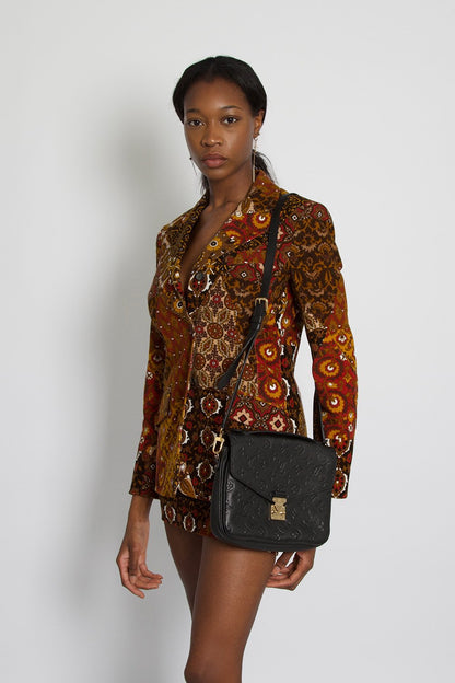 Dolce & Gabbana Paisley Floral Patchwork Corduroy Skirt