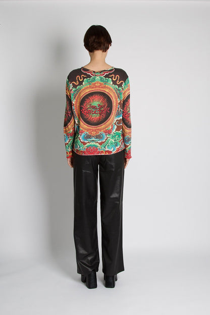 Jean Paul Gaultier 1990s Vintage Shiva Tattoo Top