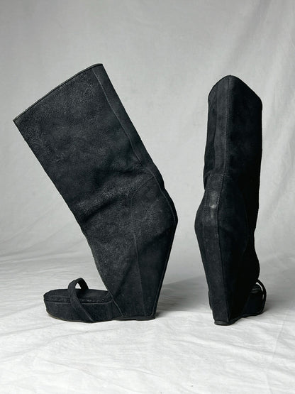 RICK OWENS SUEDE BOOT | Default Title, Black