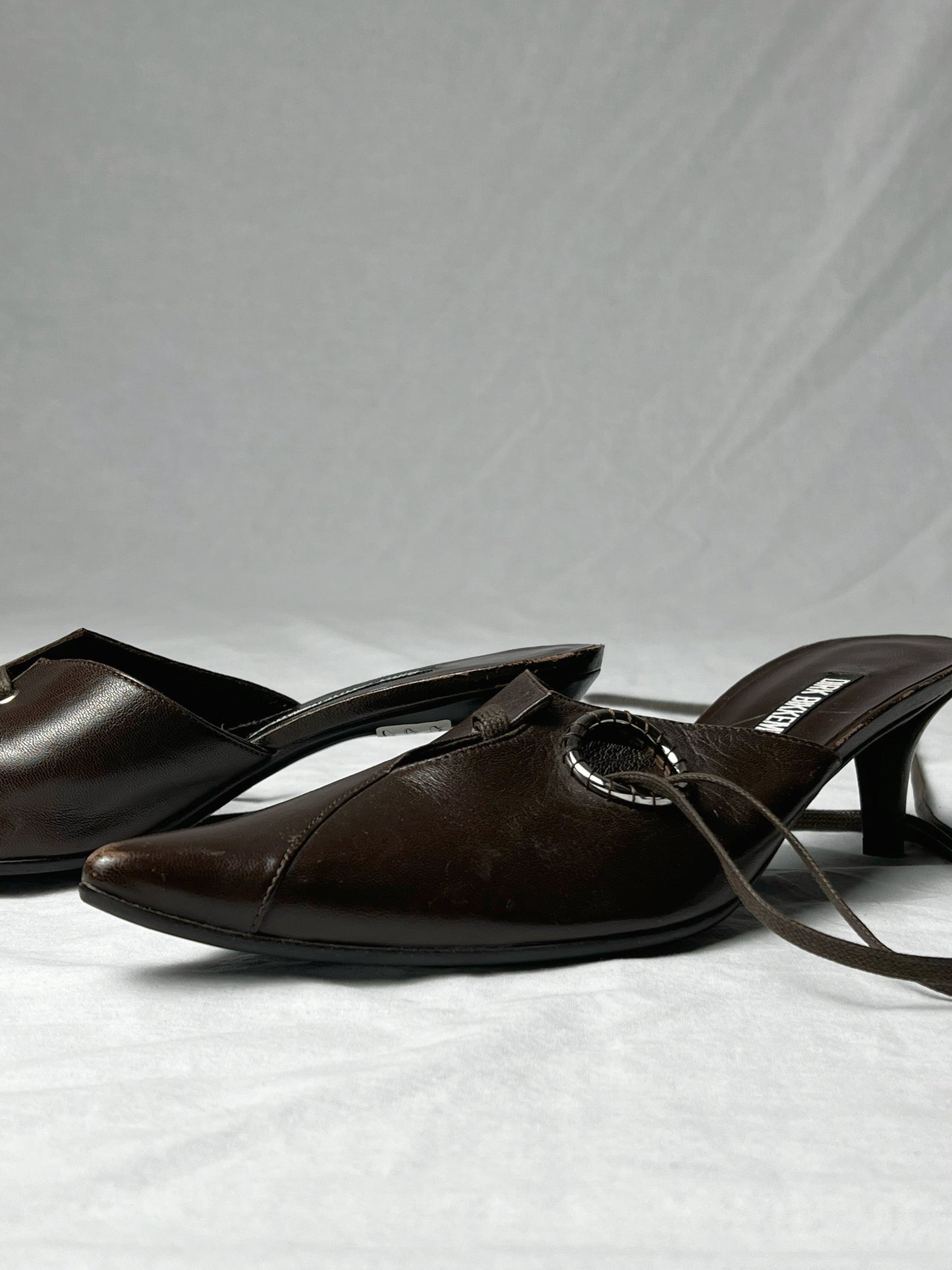 DIRK BIKKEMBERGS S/S 2003 EYELET KITTEN HEEL | Default Title, Brown