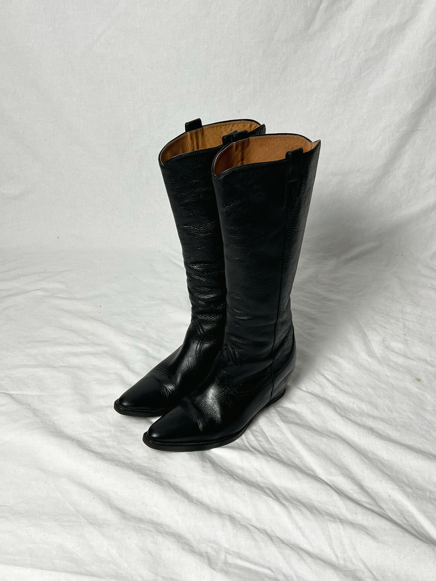 MARGIELA WESTERN S/S 2000 HIDDEN HEEL BOOTS | DEFAULT TITLE, Black
