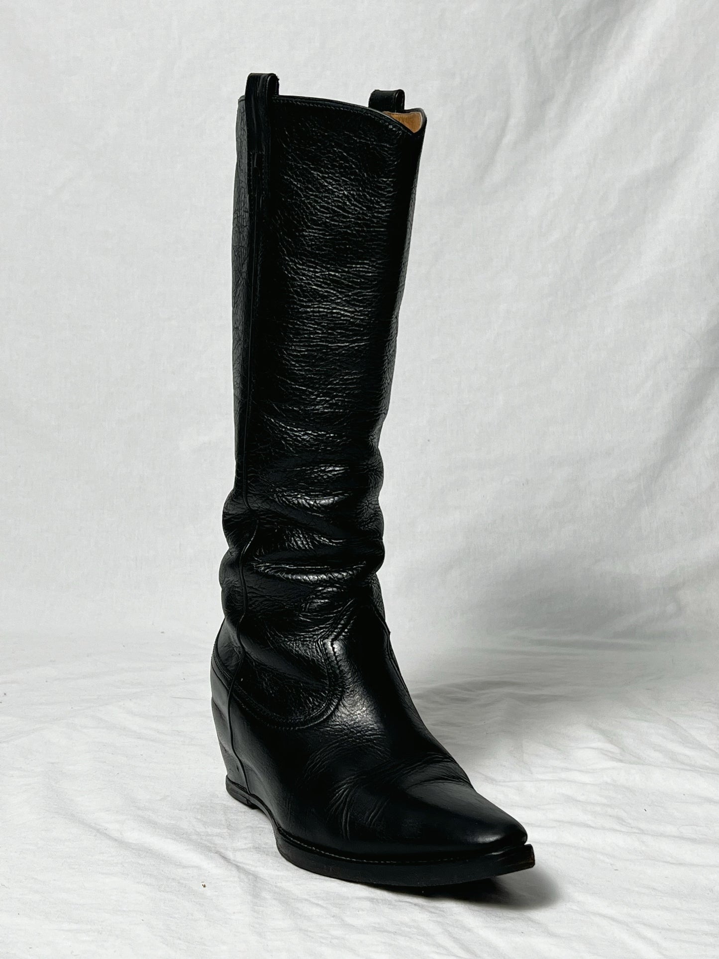 MARGIELA WESTERN S/S 2000 HIDDEN HEEL BOOTS | DEFAULT TITLE, Black