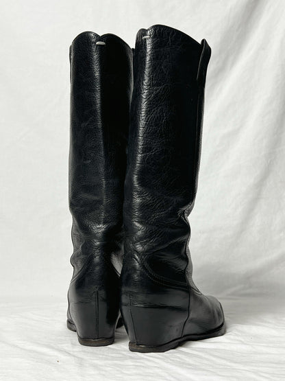MARGIELA WESTERN S/S 2000 HIDDEN HEEL BOOTS | DEFAULT TITLE, Black